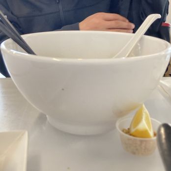 Joy Yee - Evanston - Beef noodle soup - compare the bowl size to the lemon beside it lol - Noodles Near Me - Evanston, Illinois