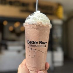 Better Buzz Coffee Fashion Valley - Ice blended mocha w fresh strawberries