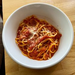 Pete's New Haven Style Apizza - "Kids Spaghetti and Tomato Sauce"