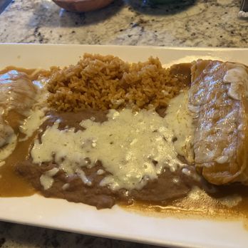 Casa Murillo - 2 item combination plate. Tamale, Chile relleno, rice and beans. - Mexican Near Me - Bakersfield, California