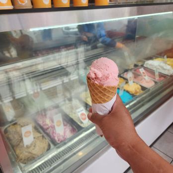 Zetti's Creamery - Strawberry gelato on waffle Cone for $7.41 - Ice Cream & Frozen Yogurt Near Me - Montreal, Quebec Zetti's Creamery - Strawberry gelato on waffle Cone for $7.41 - Ice Cream & Frozen Yogurt Near Me - Montreal, Quebec