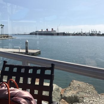 Parkers' Lighthouse - View of Queen Mary from the deck - Seafood Near Me - Long Beach, California Parkers' Lighthouse - View of Queen Mary from the deck - Seafood Near Me - Long Beach, California