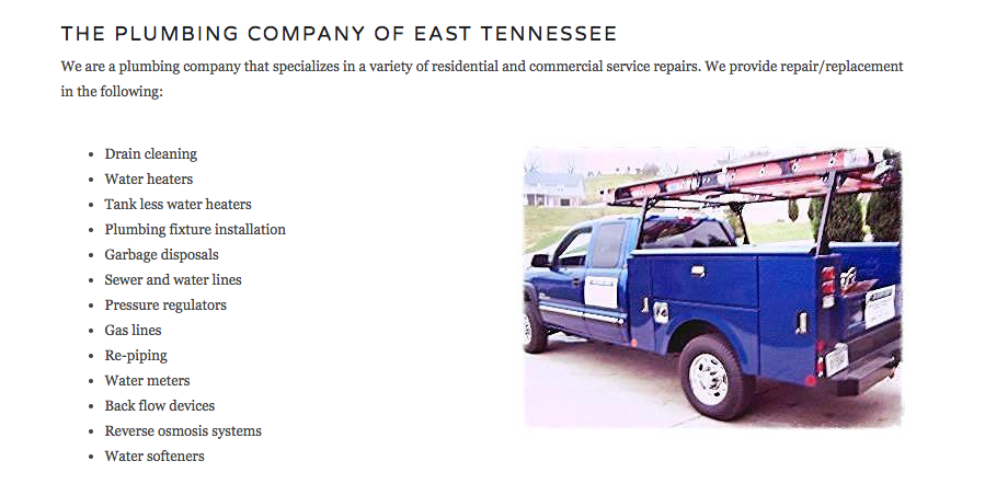 Slide of Plumbing Company The Of East Tennessee