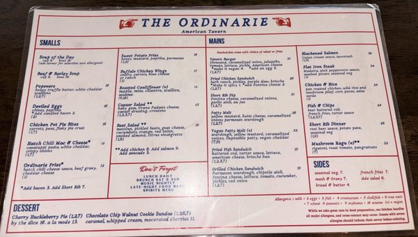 Menu photo 5 The Ordinarie Long Beach, CA Menu photo 5 The Ordinarie Long Beach, CA