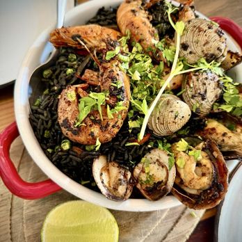 Pal'mar - Squid ink seafood paella ( only weekend) - Seafood Near Me - Puerto Vallarta, JAL