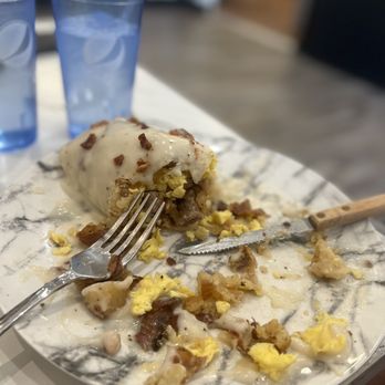 Mimosa Cafe - Almost finished with burrito lol - Breakfast & Brunch Near Me - Bakersfield, California