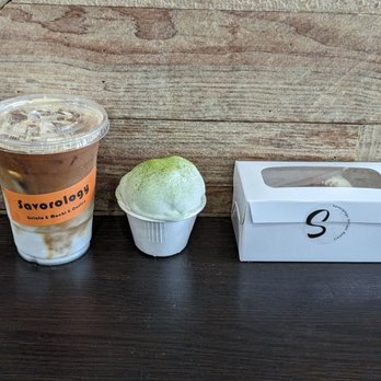 Savorology Artisan Bakery - Iced coconut latte, matcha gelato daifuku, and tiramisu mille crepe cake - Bakeries Near Me - Markham, Ontario Savorology Artisan Bakery - Iced coconut latte, matcha gelato daifuku, and tiramisu mille crepe cake - Bakeries Near Me - Markham, Ontario