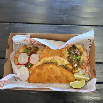 Papi Tacos & Churros - O.G. Plate  Consisting of: Taco, Quesataco, Mulita and Quesadilla - Tacos Near Me - Santa Monica, California