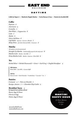 Menu photo 6 East End Ballroom Austin, TX Menu photo 6 East End Ballroom Austin, TX