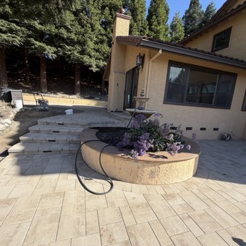 Elite Pavers - Lower patio area with new paver stairs - Landscaping Near Me - Concord, California
