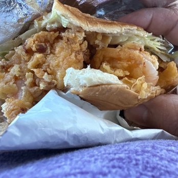 Mama's Fried Chicken - Half of a shrimp poboy - Chicken Shop Near Me - Opelousas, Louisiana Mama's Fried Chicken - Half of a shrimp poboy - Chicken Shop Near Me - Opelousas, Louisiana