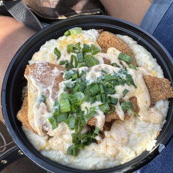 Shrimp Over Bored - Fish and Grits - Comfort Food Near Me - College Park, Georgia Shrimp Over Bored - Fish and Grits - Comfort Food Near Me - College Park, Georgia