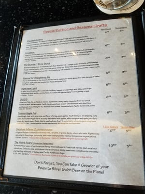 Menu photo 8 Silver Gulch Brewing & Bottling Anchorage, AK Menu photo 8 Silver Gulch Brewing & Bottling Anchorage, AK