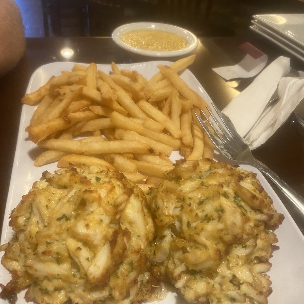Bones-n-Shells - 2 Crab Cakes, fries, and applesauce - Seafood Near Me - York, Pennsylvania