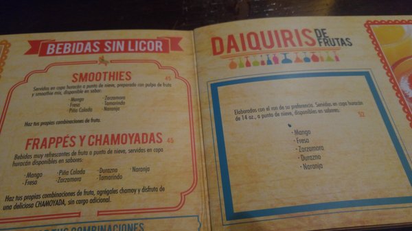 Menu photo 4 Barrigas Ciudad Juárez, CHH