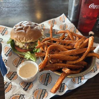 Bad Daddy's Burger Bar - Create Your Own Burger with Sweet Potato Fries - Burgers Near Me - Huntsville, Alabama