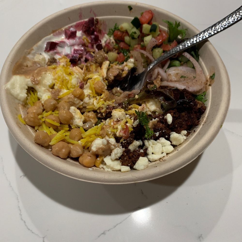 SAJJ Mediterranean - Chicken, beans, rice, salad, beats, etc. BIG BOWL OF AWESOME! - Mediterranean Near Me - Sunnyvale, California SAJJ Mediterranean - Chicken, beans, rice, salad, beats, etc. BIG BOWL OF AWESOME! - Mediterranean Near Me - Sunnyvale, California