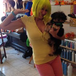 Some fun with intense colored wigs!