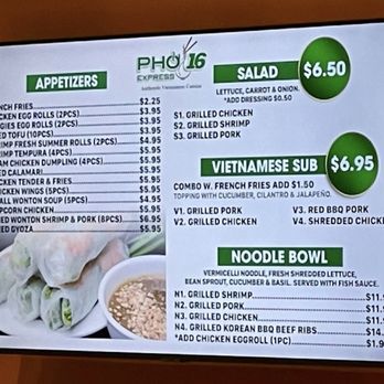 Pho 16 Express - menu #2 - Vietnamese Near Me - Orlando, Florida Pho 16 Express - menu #2 - Vietnamese Near Me - Orlando, Florida