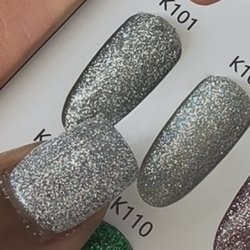 Aloha Nails & Spa - Looks like regular silver glitter.