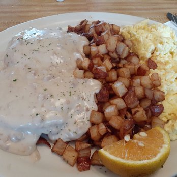 Fairway Cafe - Biscuits and gravy with scrambled eggs - American Near Me - Lynden, Washington Fairway Cafe - Biscuits and gravy with scrambled eggs - American Near Me - Lynden, Washington