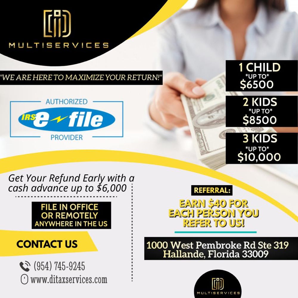 D&I TAX MULTI SERVICES Updated May 2024 1000 W Pembroke Rd