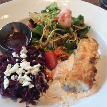 Browns Socialhouse Windermere - Potato crusted Halibut 'bowl' with tartare sauce, cowgirl salad and red cabbage with goat cheese (sub for almond rice) - $18.50 - Burgers Near Me - Edmonton, Alberta Browns Socialhouse Windermere - Potato crusted Halibut 'bowl' with tartare sauce, cowgirl salad and red cabbage with goat cheese (sub for almond rice) - $18.50 - Burgers Near Me - Edmonton, Alberta