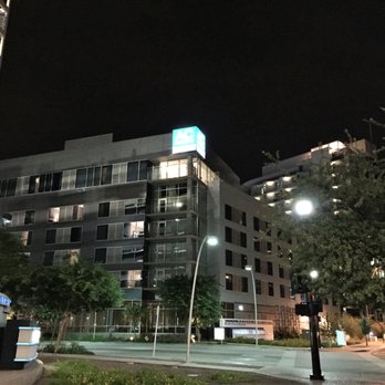 AC Hotel Phoenix Tempe/Downtown - Entrance drive at night off East Rio Salado - Hotels Near Me - Tempe, Arizona