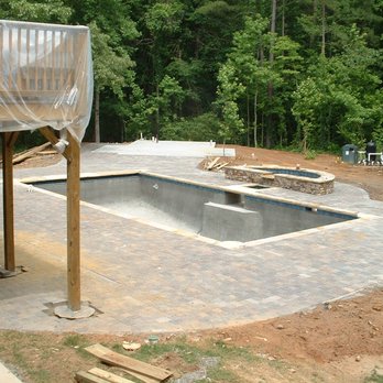 PaverStone Construction, Inc. - a pool being built - Landscaping Near Me - Atlanta, Georgia
