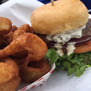 Ty's Burger House - Kangaroo burger with the awesome sauce served with the best onion rings ever! - Burgers Near Me - Oceanside, California Ty's Burger House - Kangaroo burger with the awesome sauce served with the best onion rings ever! - Burgers Near Me - Oceanside, California