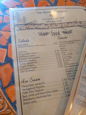 Menu photo 2 New Roots Coffeehouse Rochester, NY Menu photo 2 New Roots Coffeehouse Rochester, NY