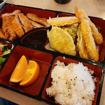 Genki Kitchen - Bento Box with Pork Katsu and Tempura - Japanese Near Me - Sacramento, California Genki Kitchen - Bento Box with Pork Katsu and Tempura - Japanese Near Me - Sacramento, California