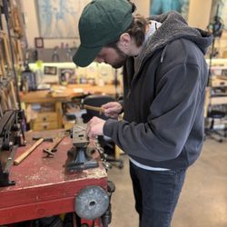 Davide Bigazzi Studio & Gallery - Working on the texture on the ring