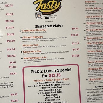 Tasty - Menu - Salad Near Me - Gastonia, North Carolina Tasty - Menu - Salad Near Me - Gastonia, North Carolina