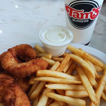 Tam's Burgers - Tenders, fries, ranch, and fountain drink - Burgers Near Me - Rancho Cucamonga, California Tam's Burgers - Tenders, fries, ranch, and fountain drink - Burgers Near Me - Rancho Cucamonga, California