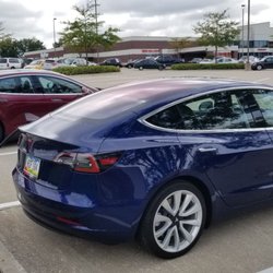 Tesla Supercharger - In the HyVee parking lot