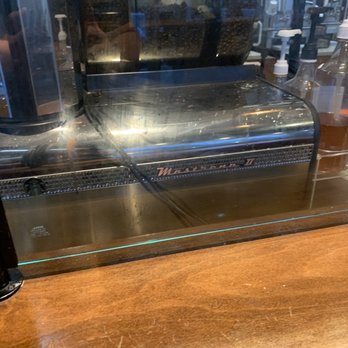 Starbucks - Filthy glass and old beans sitting out with dirty machine - Coffee & Tea Near Me - Irvine, California