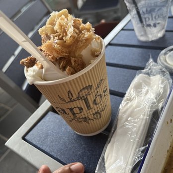 Aplos - Baklava Crumbles and Honey is what this was I believe, but it's delicious. - Mediterranean Near Me - Jackson, Mississippi