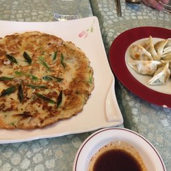 Korea House - Seafood pancake & pan fried dumplings