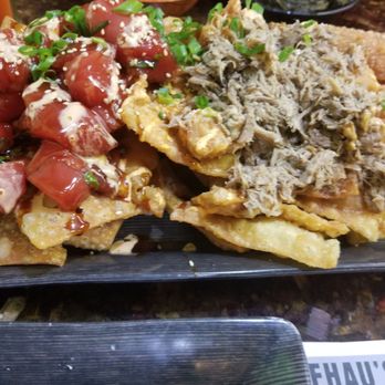 Kehau's Kitchen - Da Pua'a meet the Poke Nachos, complete package with Poke and Kalua Pork, highly recommended. - Hawaiian Near Me - Aiea, Hawaii Kehau's Kitchen - Da Pua'a meet the Poke Nachos, complete package with Poke and Kalua Pork, highly recommended. - Hawaiian Near Me - Aiea, Hawaii