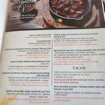 De Cantaro - Menu - Steakhouses Near Me - Puerto Vallarta, JAL