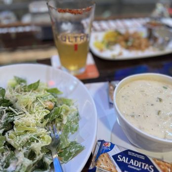 2 Ways Draught And Kitchen - Broccoli cheddar soup & Caesar salad - Soup Near Me - Friendswood, Texas