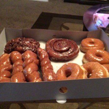 Randy's Donuts - There's one glazed not in the picture (it was eaten) but if you notice there's no Bears Claw (it never arrived). - Coffee & Tea Near Me - Las Vegas, Nevada