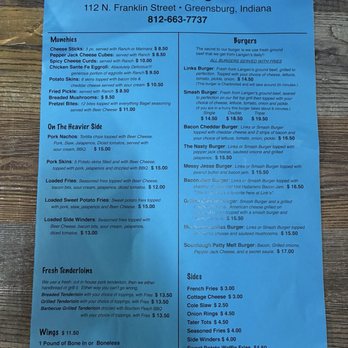 Link's Bar - Menu - Sports Bars Near Me - Greensburg, Indiana Link's Bar - Menu - Sports Bars Near Me - Greensburg, Indiana