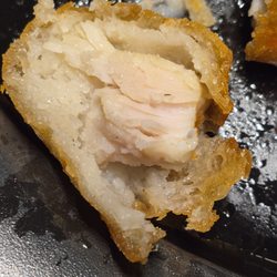 Mei Wei Bistro - Undercooked chicken ball, the dough is even raw.