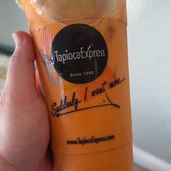 Tapioca Express - Thai tea half sweet, no boba, large size for $9.22!!! - Coffee & Tea Near Me - Cerritos, California Tapioca Express - Thai tea half sweet, no boba, large size for $9.22!!! - Coffee & Tea Near Me - Cerritos, California