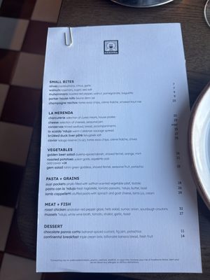 Menu photo 1 Merenda Oceanside, CA