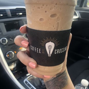 Coffee Crossing - Large Frozen Vanilla Latte $5.50 - Coffee & Tea Near Me - New Albany, Indiana Coffee Crossing - Large Frozen Vanilla Latte $5.50 - Coffee & Tea Near Me - New Albany, Indiana