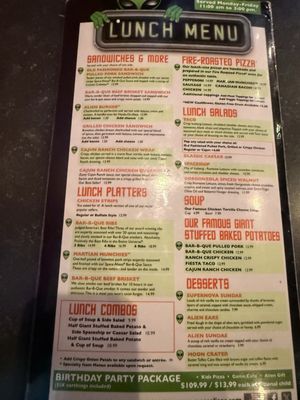 Menu photo 4 Space Aliens Bar & Grill Albertville, MN Menu photo 4 Space Aliens Bar & Grill Albertville, MN