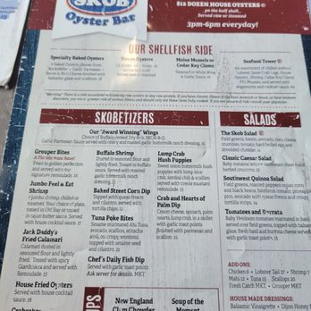 Siesta Key Oyster Bar - Menu - Seafood Near Me - Sarasota, Florida
